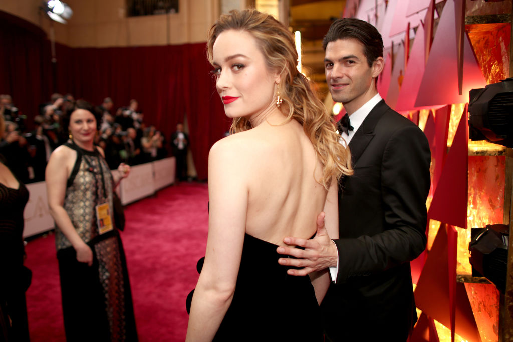 Brie Larson with her fiancé, Alex Greenwald of Phantom Planet.
