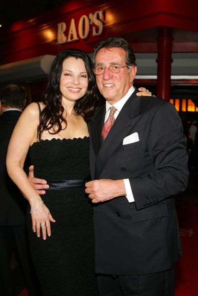 Fran Drescher and Frank Pellegrino Sr. pose at the grand opening party for Rao's at Caesars Palace. 