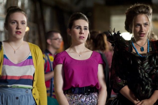 Lena Dunham as Hanna Horvath, Zosia Mamet as Shoshanna Shapiro and Allison Williams as Marnie Michaels.