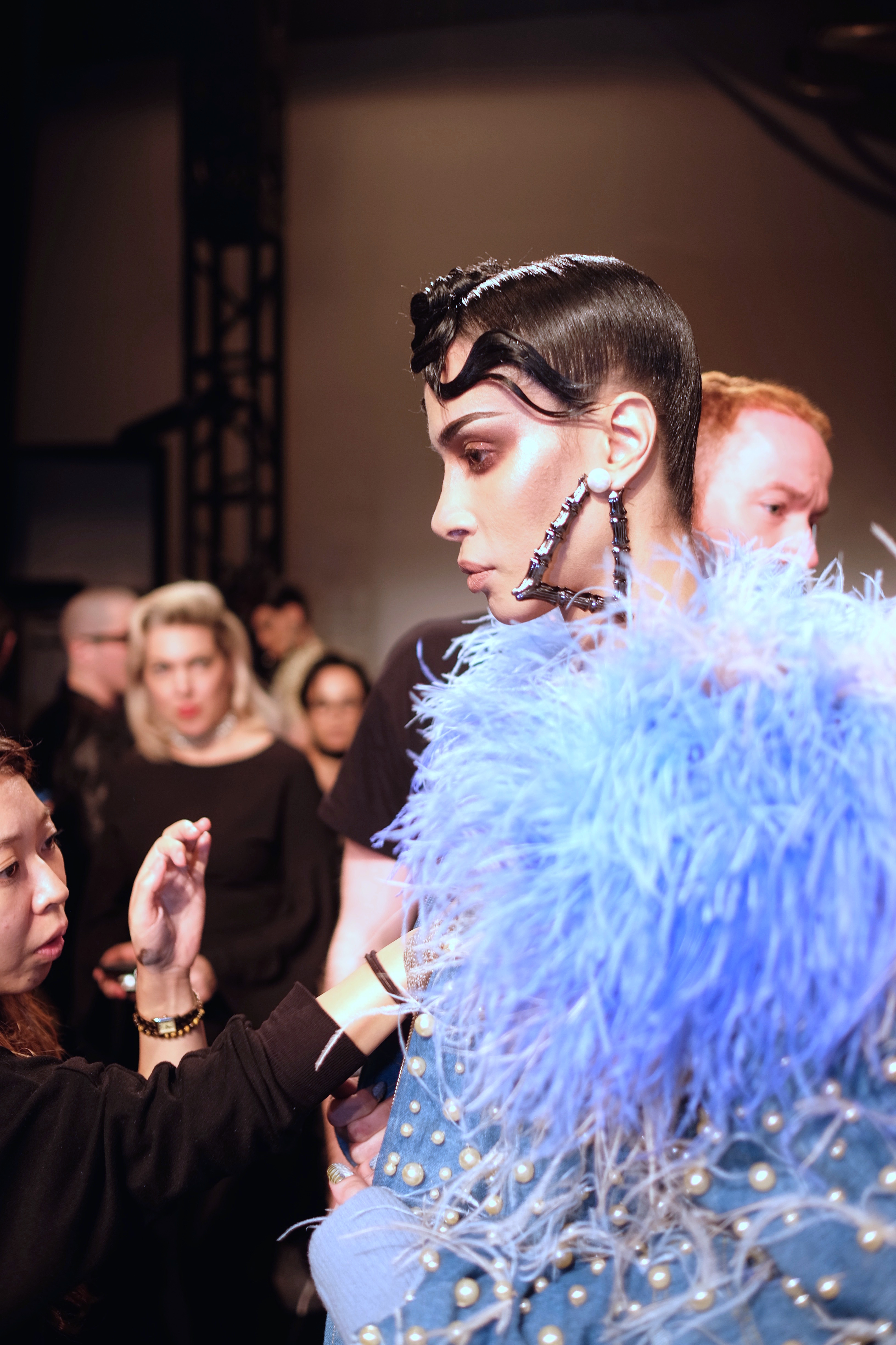 Alicea, poised backstage at The Blonds show this week.