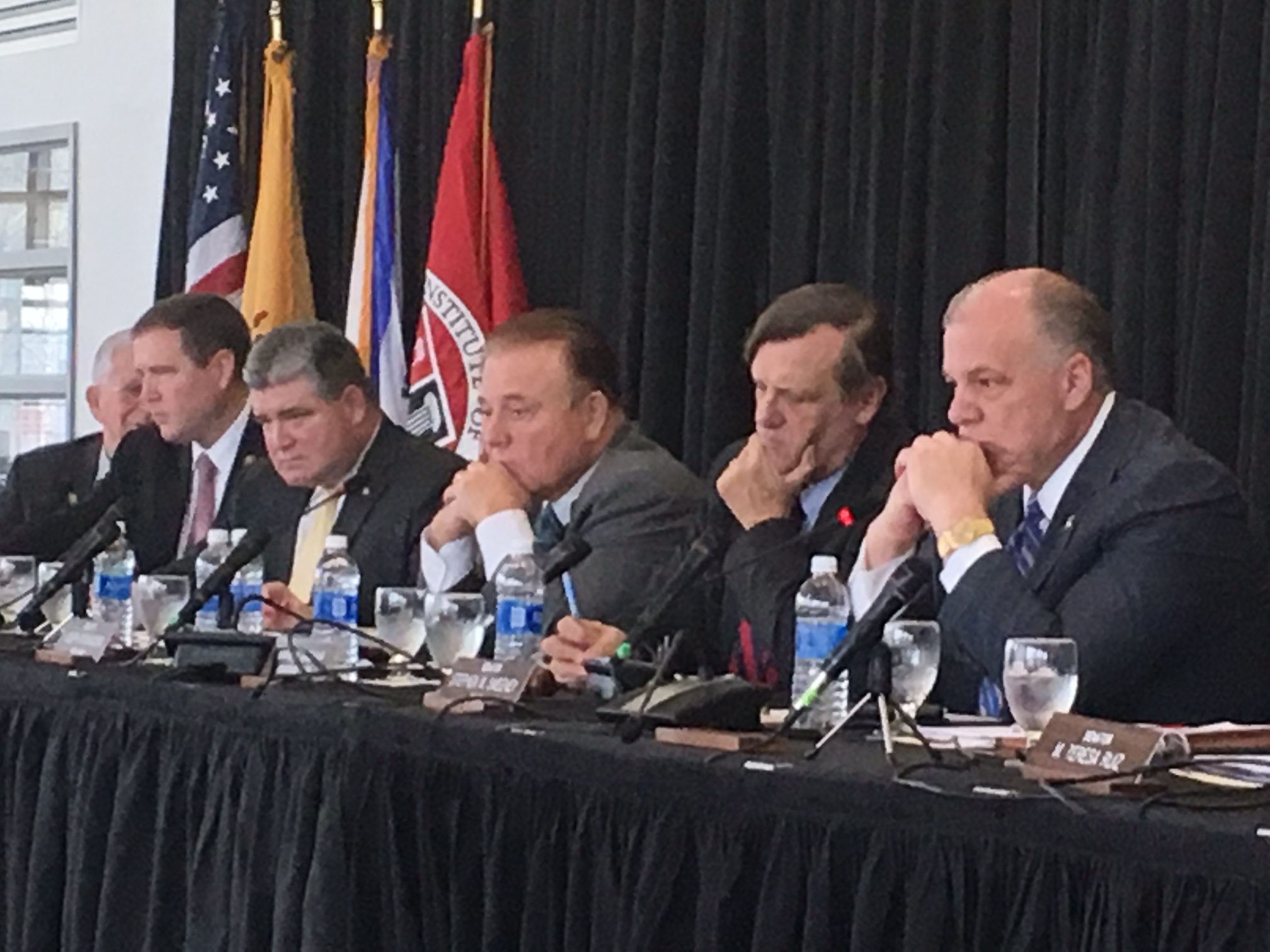 Sweeney (right) is the chair of the Senate Select Committee on School Funding Fairness.
