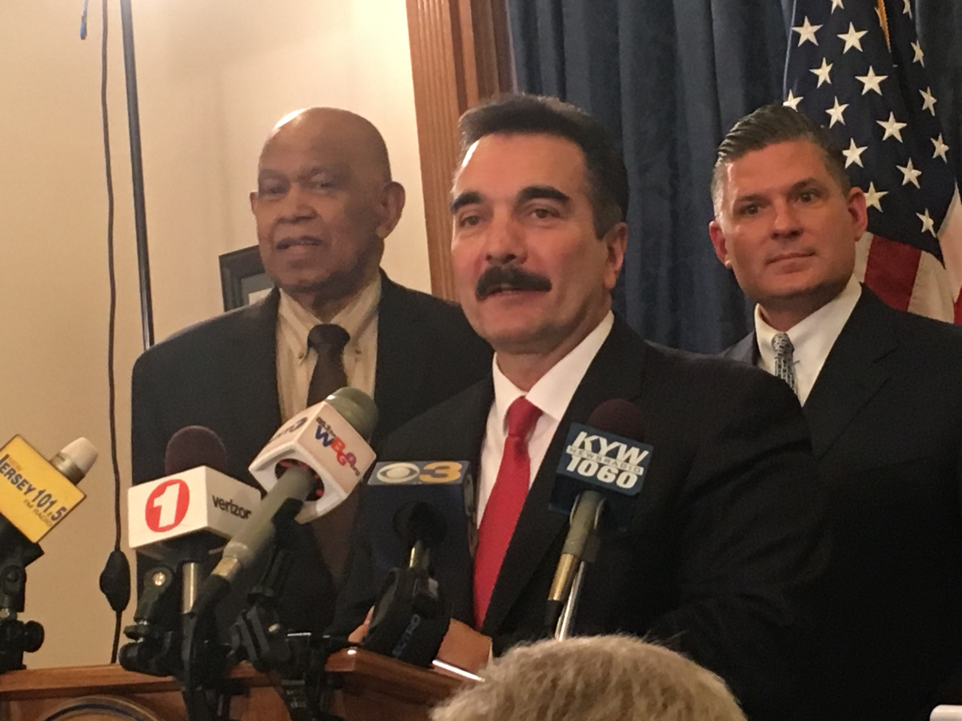 Prieto and assembly leadership spoke to press immediately following Christie's final budget address. 