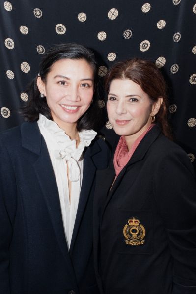 Palaez and Tomei at the fashion week event.