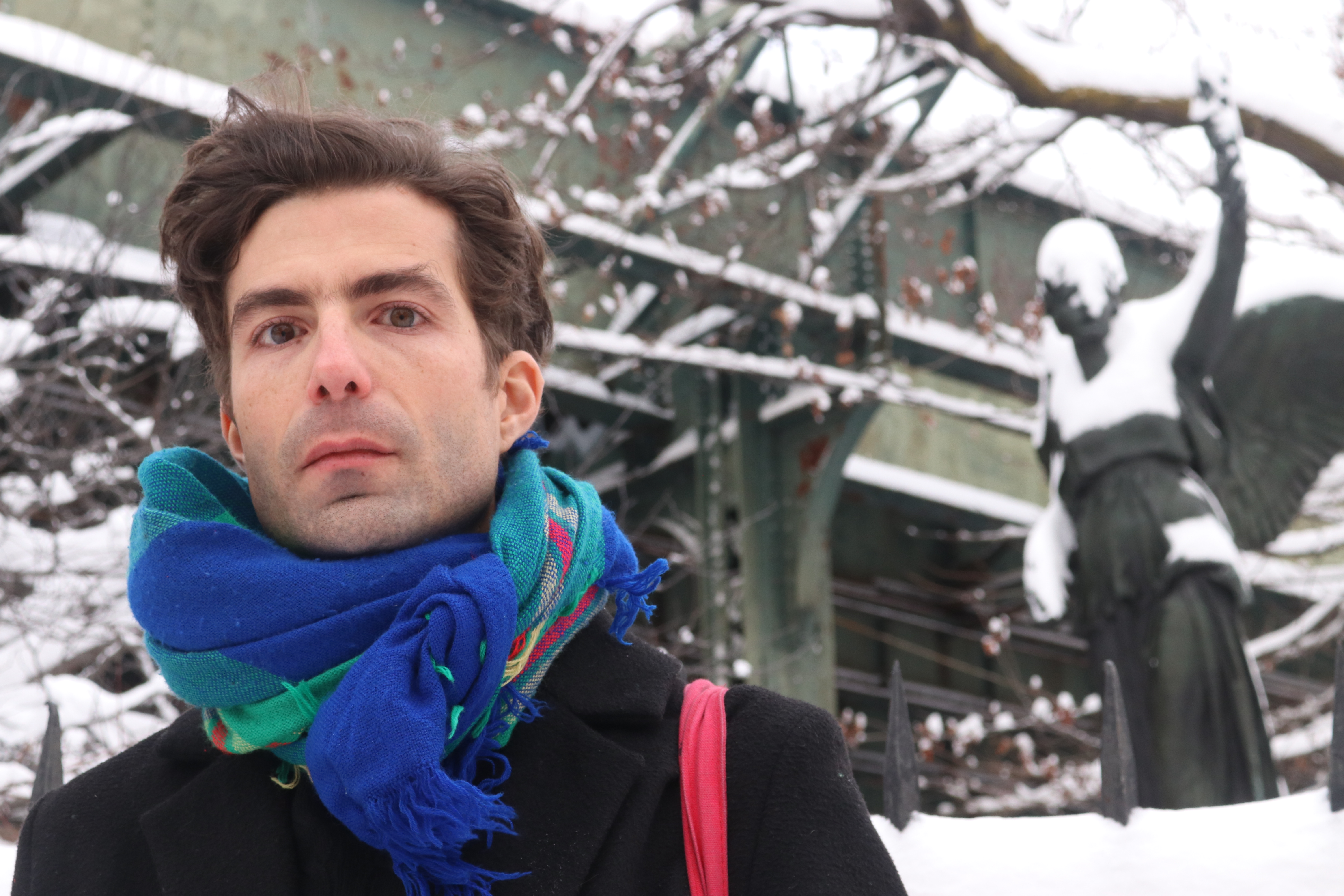 Guy Blakeslee, who records as Entrance, weathering a Bushwick blizzard.