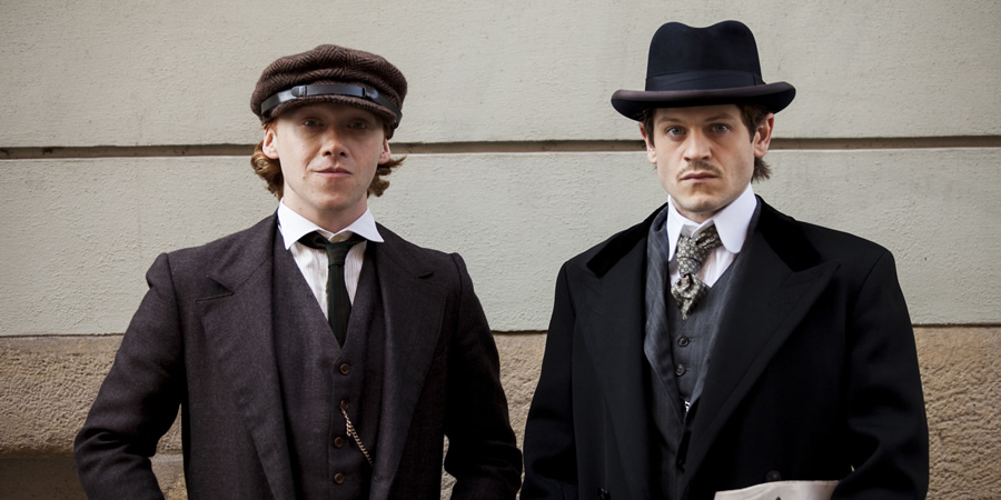 Rupert Grint as August Kubizek and Iwan Rheon as Adolf Hitler.