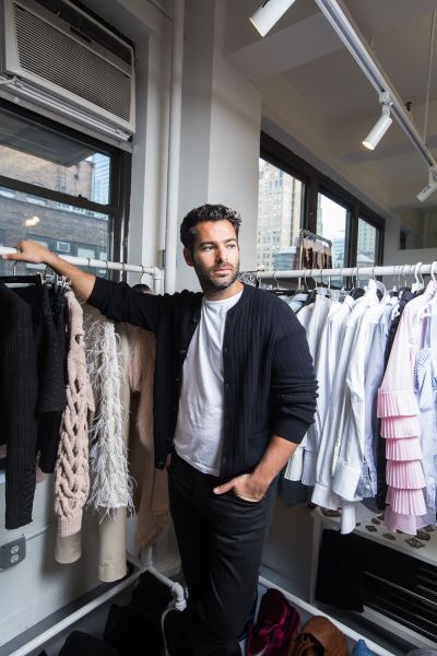 Jonathan Simkhai at his Manhattan studio.