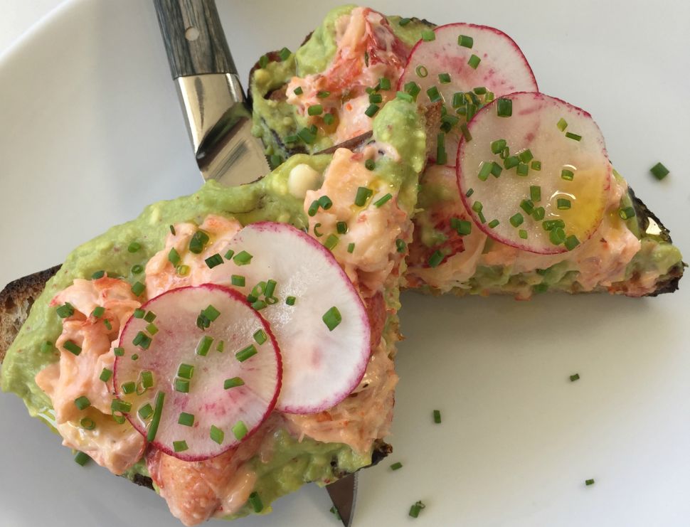 Brentwood gets its lobster toast with avocado.