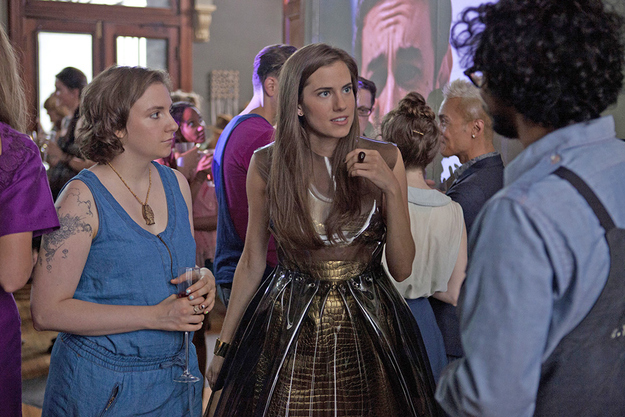 Lena Dunham as Hannah Horvath and Allison Williams as Marnie Michaels.
