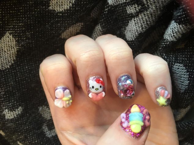 The author's over-the-top nails.