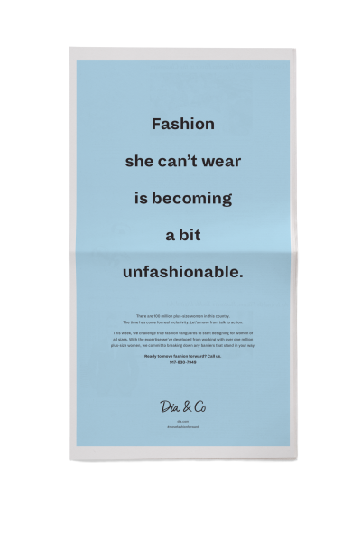 Dia & Co's ad in The New York Times.