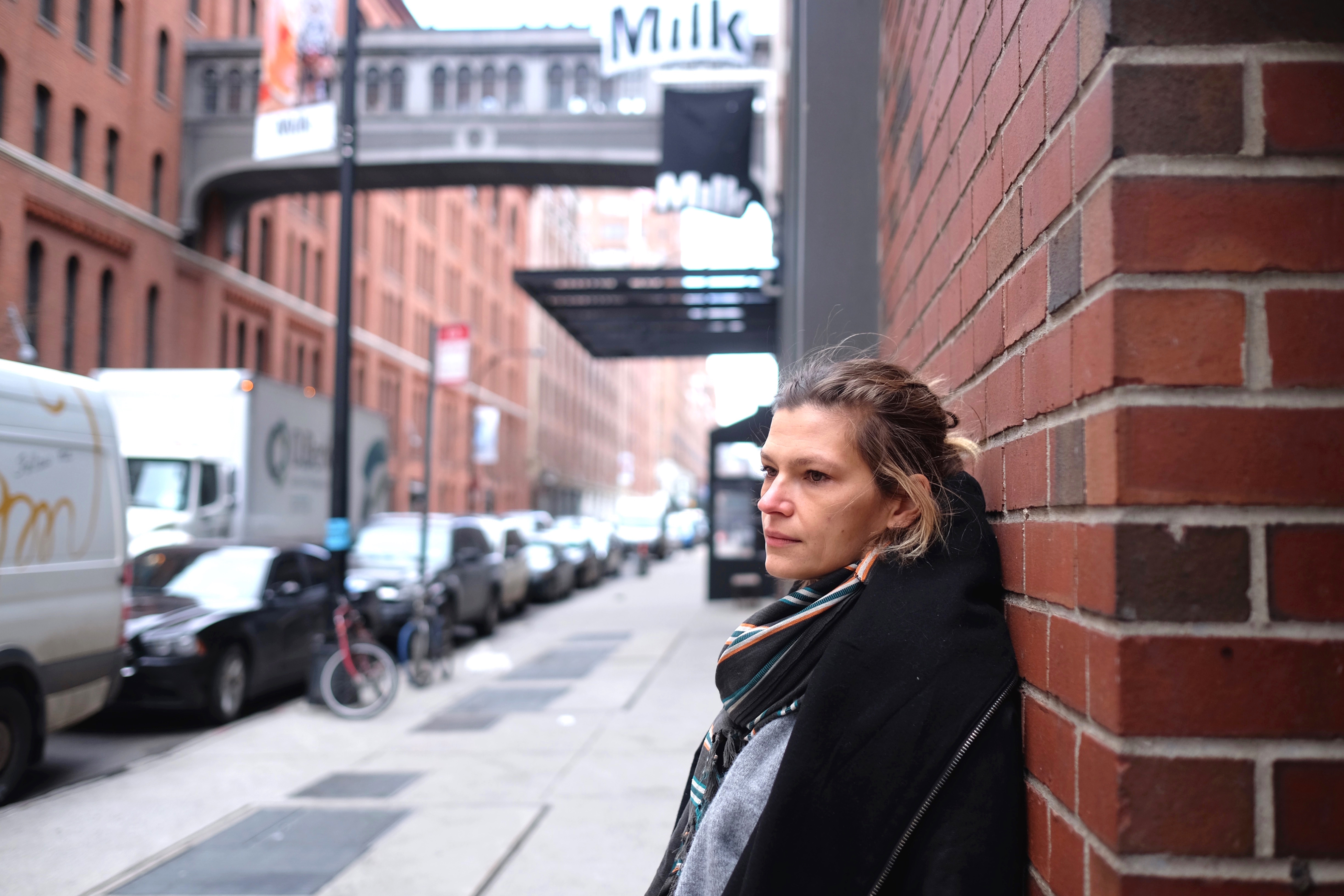 Holwick outside Milk Studios in Chelsea, a spot where she was shot for more than a decade as a model and where she now shoots others as a photographer.