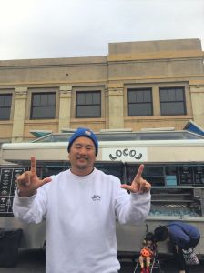 Roy Choi reps Locol at Smorgasburg.