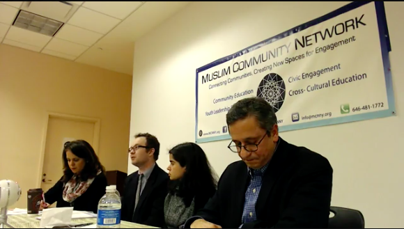 The Muslim Community Network hosted a panel discussion on President Donald Trump's Muslim travel ban on Saturday.
