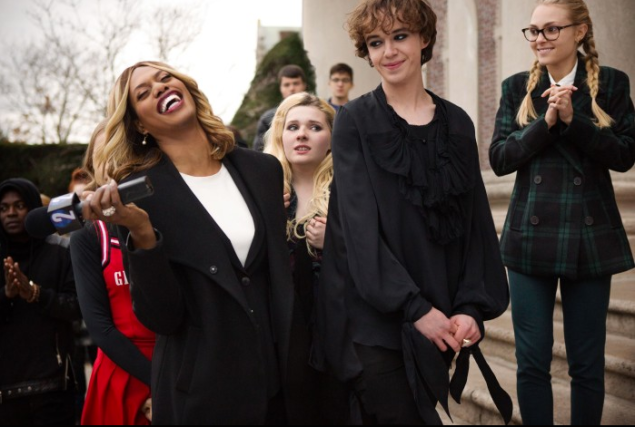 Laverne Cox, Abigail Breslin, Alex Lawther and AnnaSophia Robb in Freak Show.