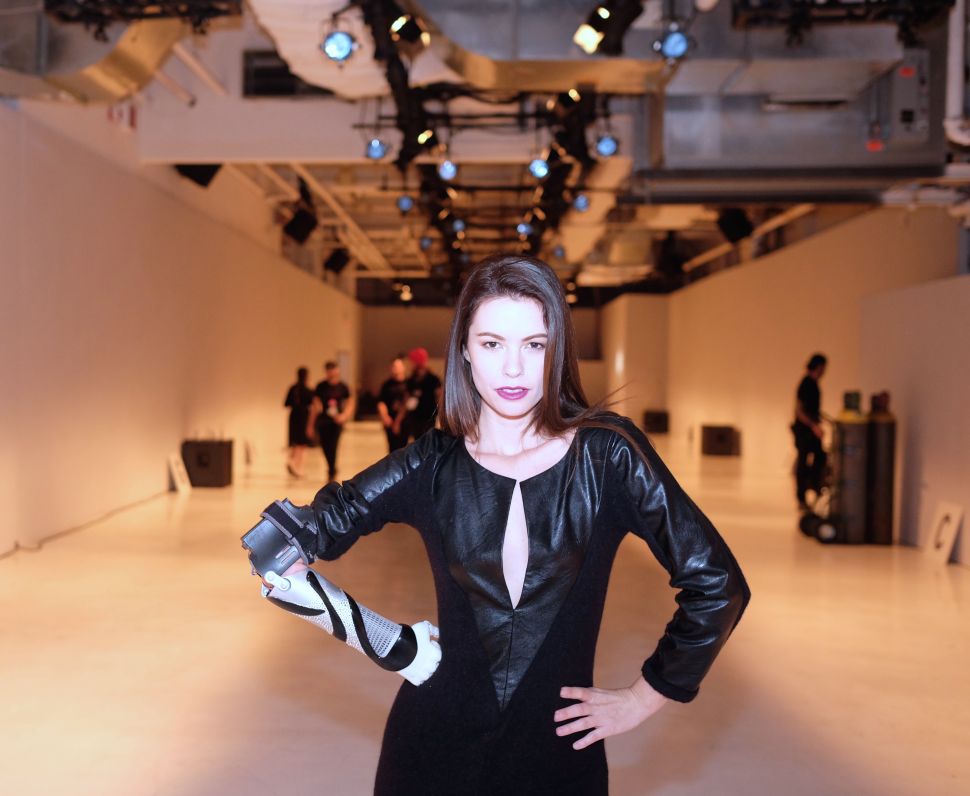 Ayers on a pre-show runway at Skylight Clarkson Square this past week.