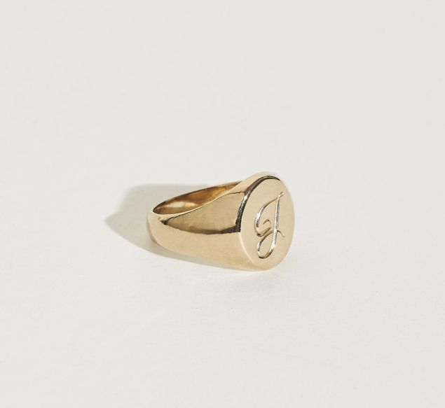JHannah signature pinky signet