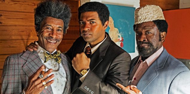 Danny John-Jules as Don King, Noel Clarke as Muhammad Ali and Lucian Msamati as Jabir Herbert Muhammad.