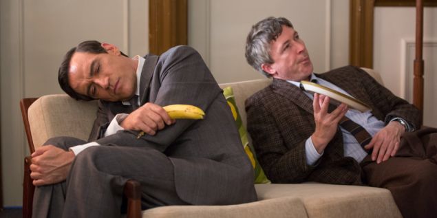 Ben Caplin as Cary Grant and Aidan Gillen as Timothy Leary.