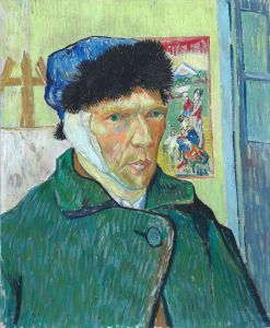 Van Gogh's self-portrait with bandaged ear. 