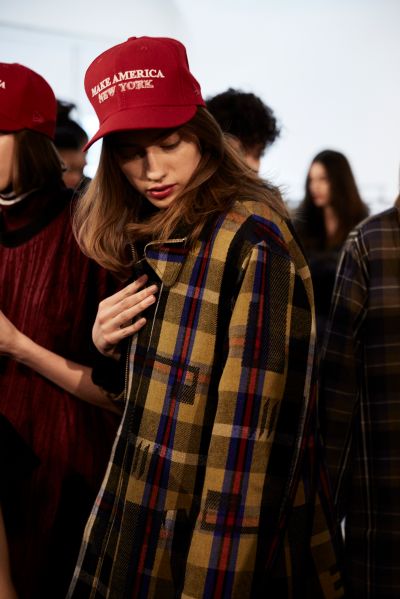 Public School's cool red hats.