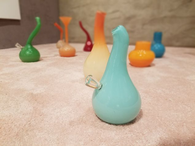 Bong sculptures by Alex Eagleton, at Safe Gallery.