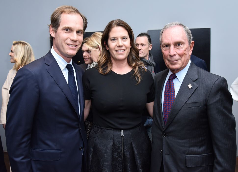 Nick Acquavella, Eleanor Acquavella, Michael Bloomberg.