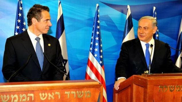 Gov. Andrew Cuomo with Israeli Prime Minister Benjamin Netanyahu.