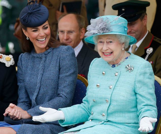 Perhaps Kate Middleton and Queen Elizabeth II are sharing design tips with each other.