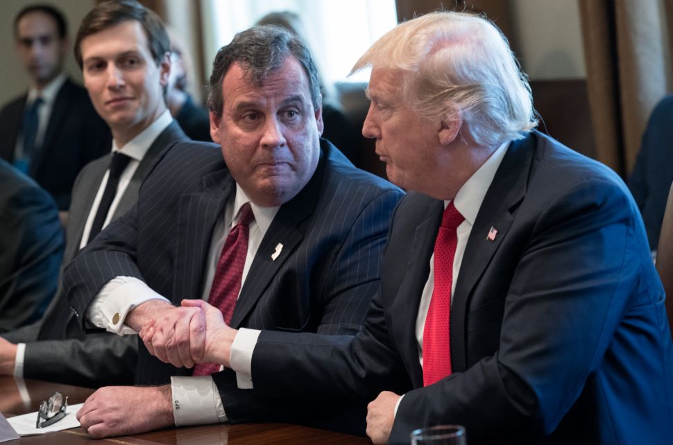 President Trump and Gov. Chris Christie.