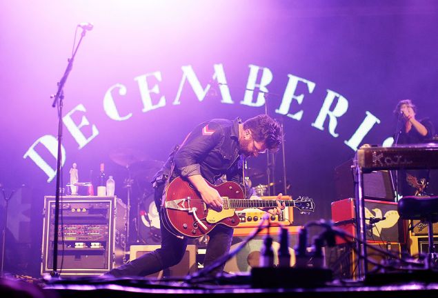 BYRON BAY, AUSTRALIA - MARCH 27: Colin Meloy of The Decemberists performs live for fans at the 2016 Byron Bay Bluesfest on March 27, 2016 in Byron Bay, Australia. (Photo by Mark Metcalfe/Getty Images)