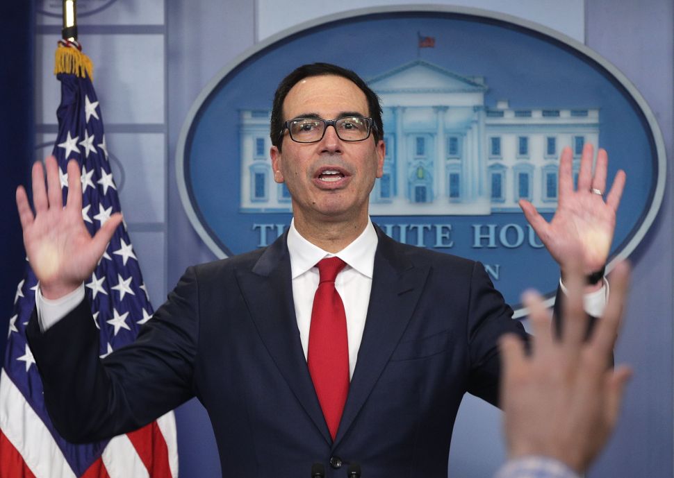 Treasury Secretary Steven Mnuchin.