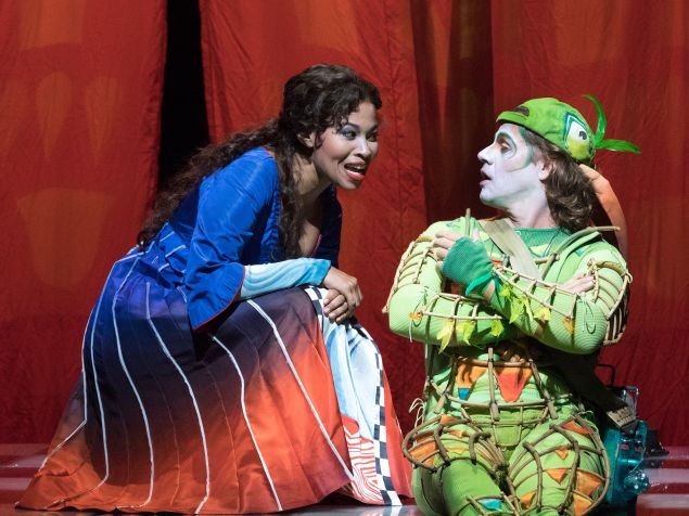 Pamina (Golda Schultz) and Papageno (Markus Werba) want to know what love is, in the Met's 'Zauberflöte'.