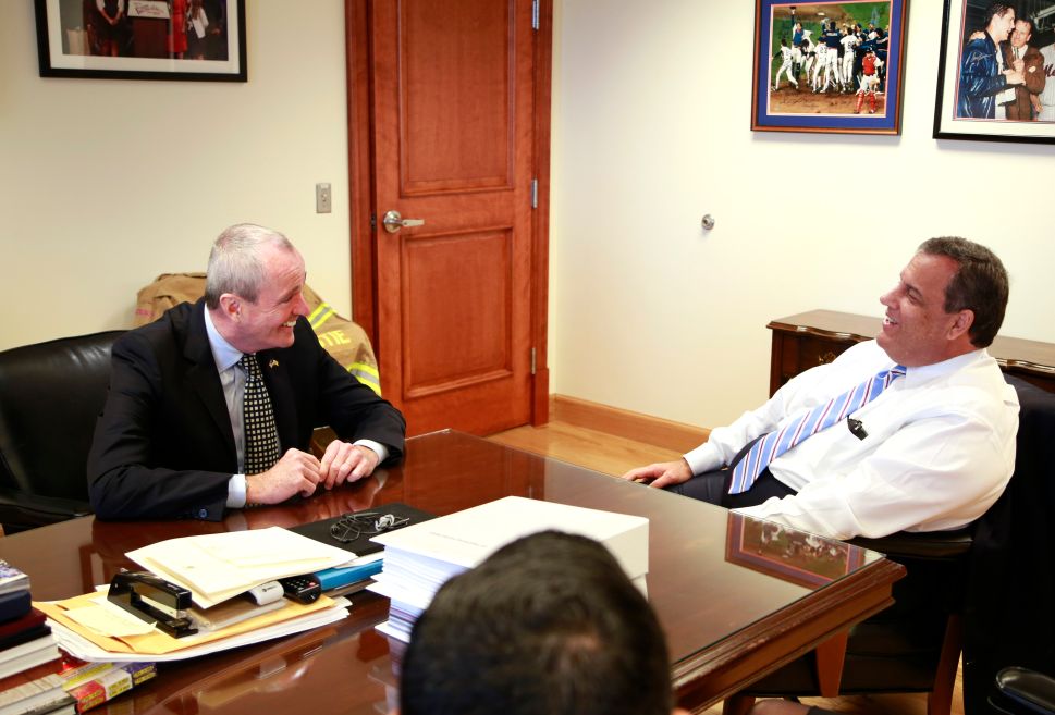Phil Murphy (left) and Chris Christie.
