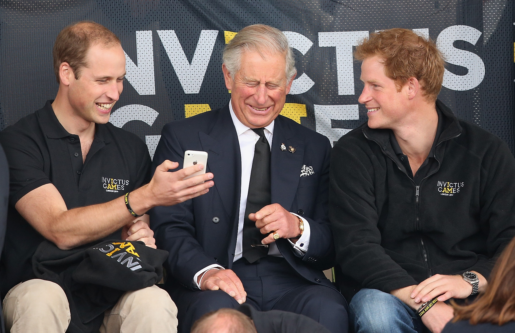 royal family on cellphones