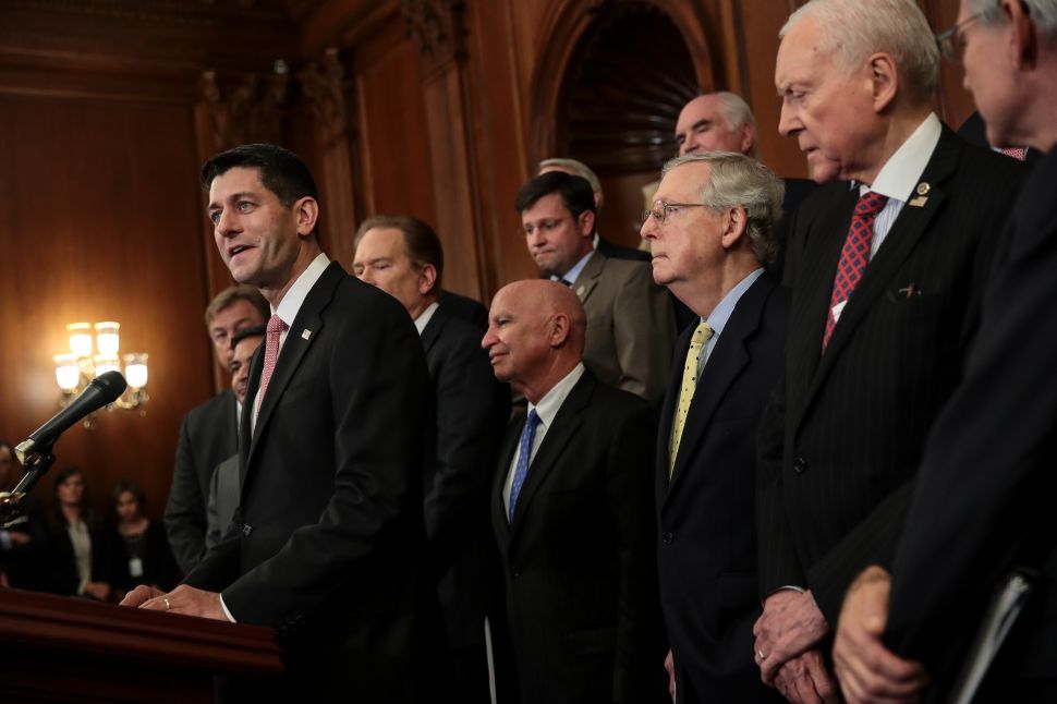 Paul Ryan (R-WI) speaks during a news conference to discuss Republican plans for tax reform, September 27, 2017.