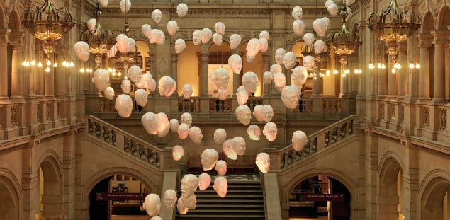 The Floating Heads exhibition at Kelvingrove.