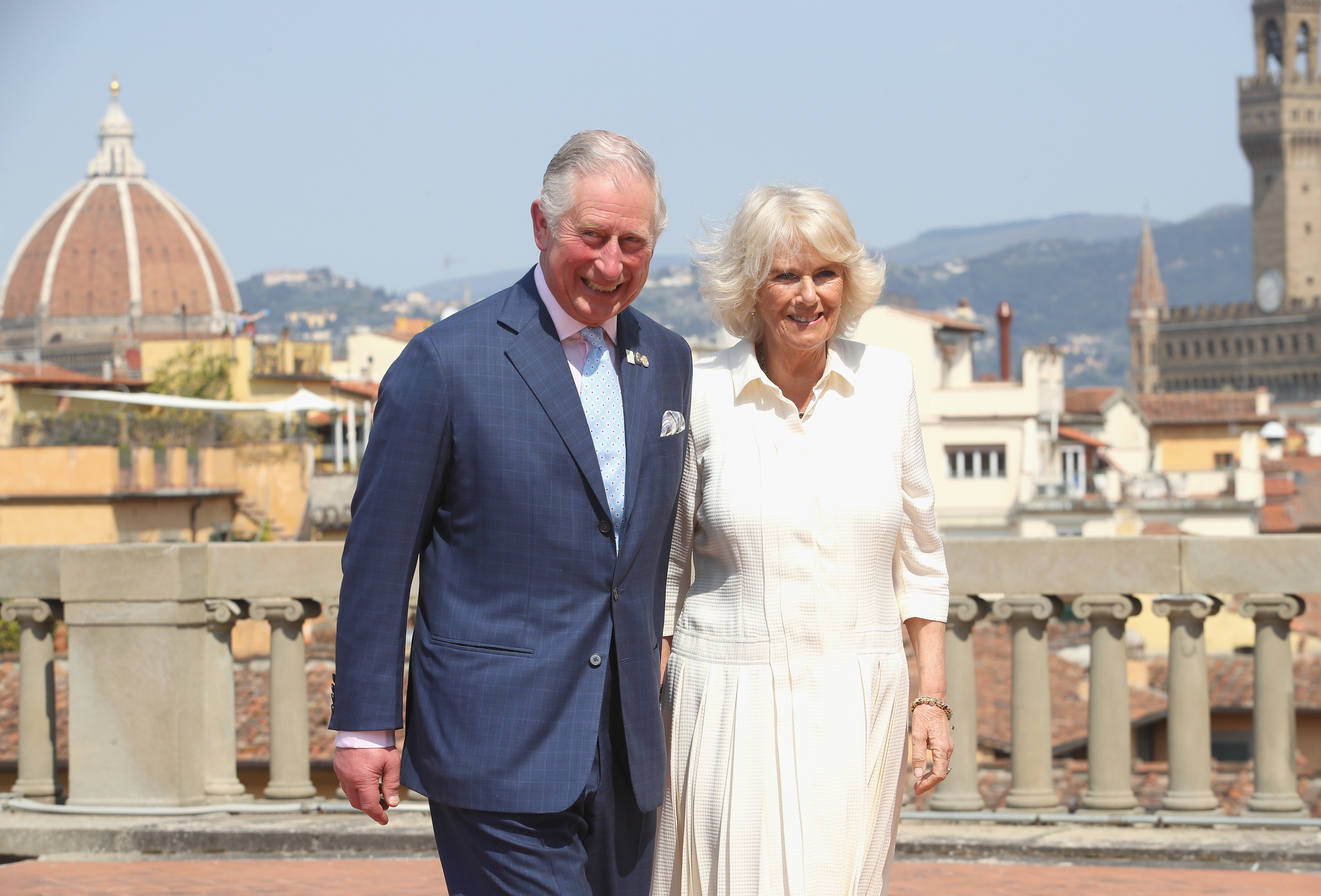 Prince Charles, Prince of Wales and Camilla, Duchess of Cornwall attend an event for the Italian Wool Industry and the Prince of Wales's Campaign for Wool at Palazzo Pitti, on April 3, 2017 in Florence, Italy. Their Royal Highnesses will be introduced to representatives from Woolmark and the Campaign for Wool, view product demonstrations, learn about innovative wool techniques and be given a tour of the palace's Art Gallery. The Prince of Wales launched the Campaign for Wool in January 2010 as an initiative to expand the market for British and Commonwealth wool and promote awareness of its environmental benefits. (