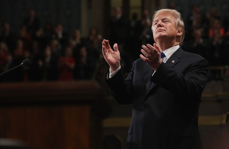 President Trump delivers the State of the Union in 2018.
