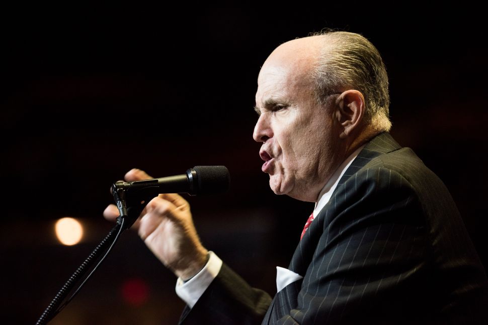 Former New York City Mayor Rudy Giuliani.