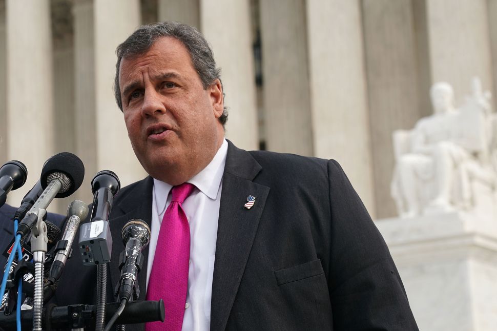 Former New Jersey Governor Chris Christie.