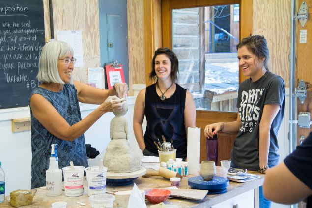 Artists on residency at Anderson Ranch.