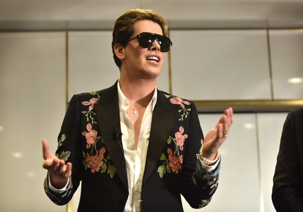 Right-wing provocateur Milo Yiannopoulos.