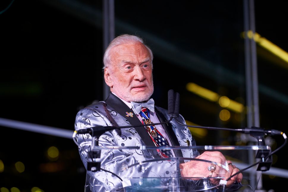 Buzz Aldrin's family says he's crazy. But would a crazy person wear a bow tie and a regular tie at the same time?