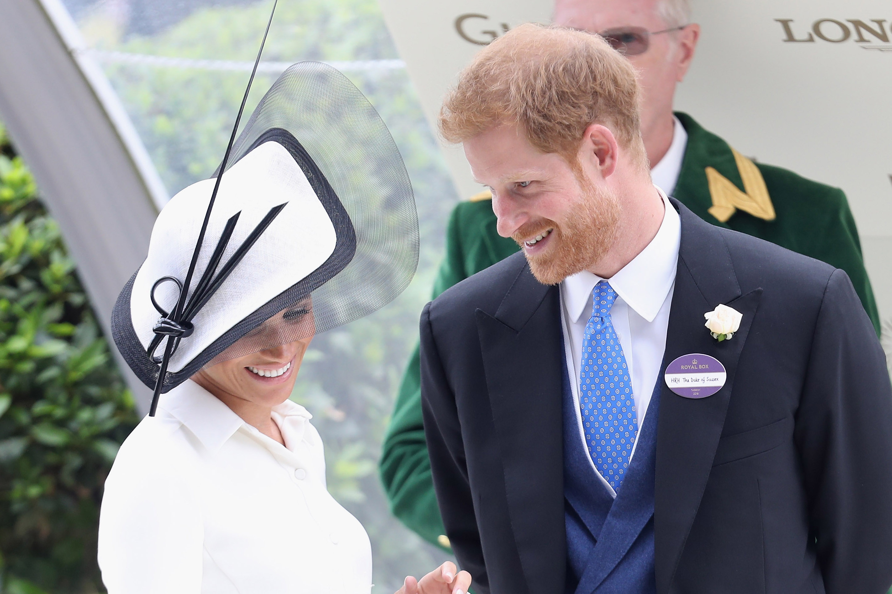  Meghan, Duchess of Sussex and Prince Harry, Duke of Sussex attend the prize ceremony of Royal Ascot Day 1 at Ascot Racecourse on June 19, 2018 in Ascot, United Kingdom. (Photo by Chris Jackson/Getty Images)