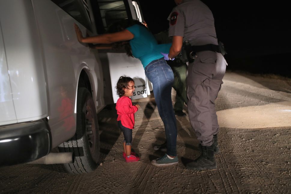 A two-year-old Honduran asylum seeker.
