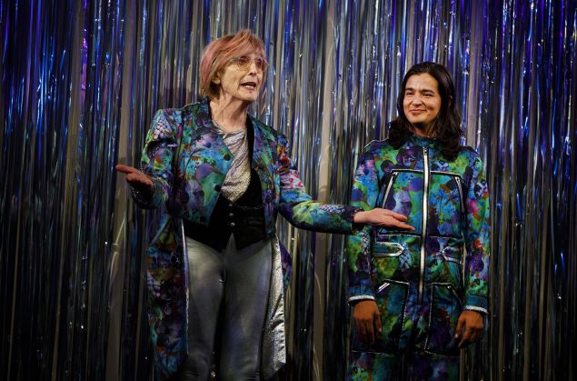 Kate Bornstein and Ty Defoe in Straight White Men.