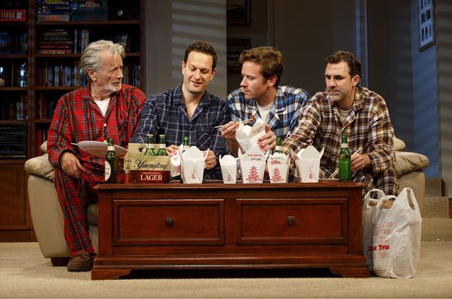 Stephen Payne, Josh Charles, Armie Hammer and Paul Schneider in Straight White Men.