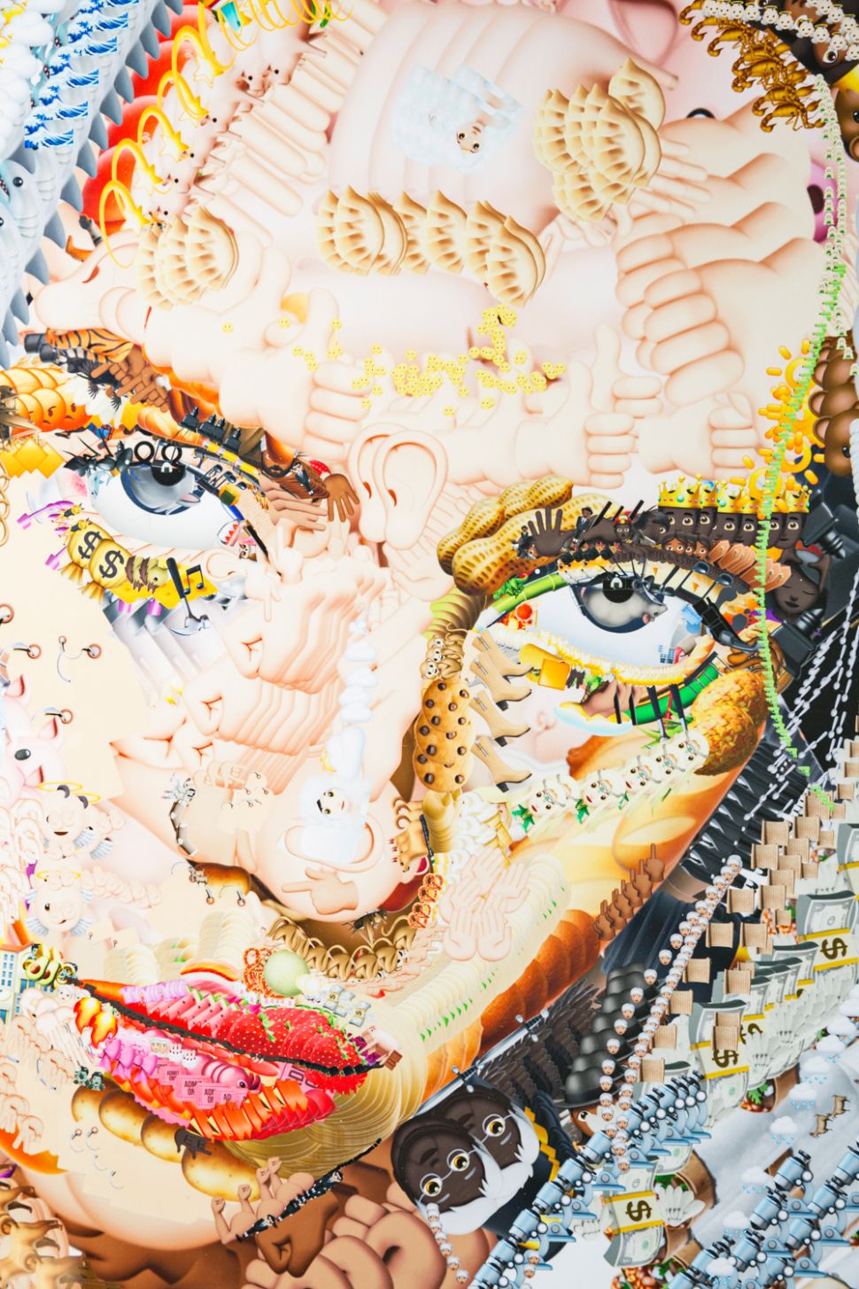 A portrait by Yung Jake made entirely of emoji