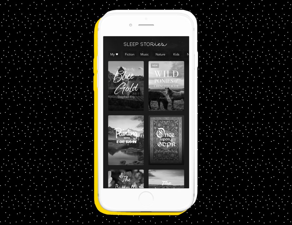 Sleep Stories featured on the Calm app.