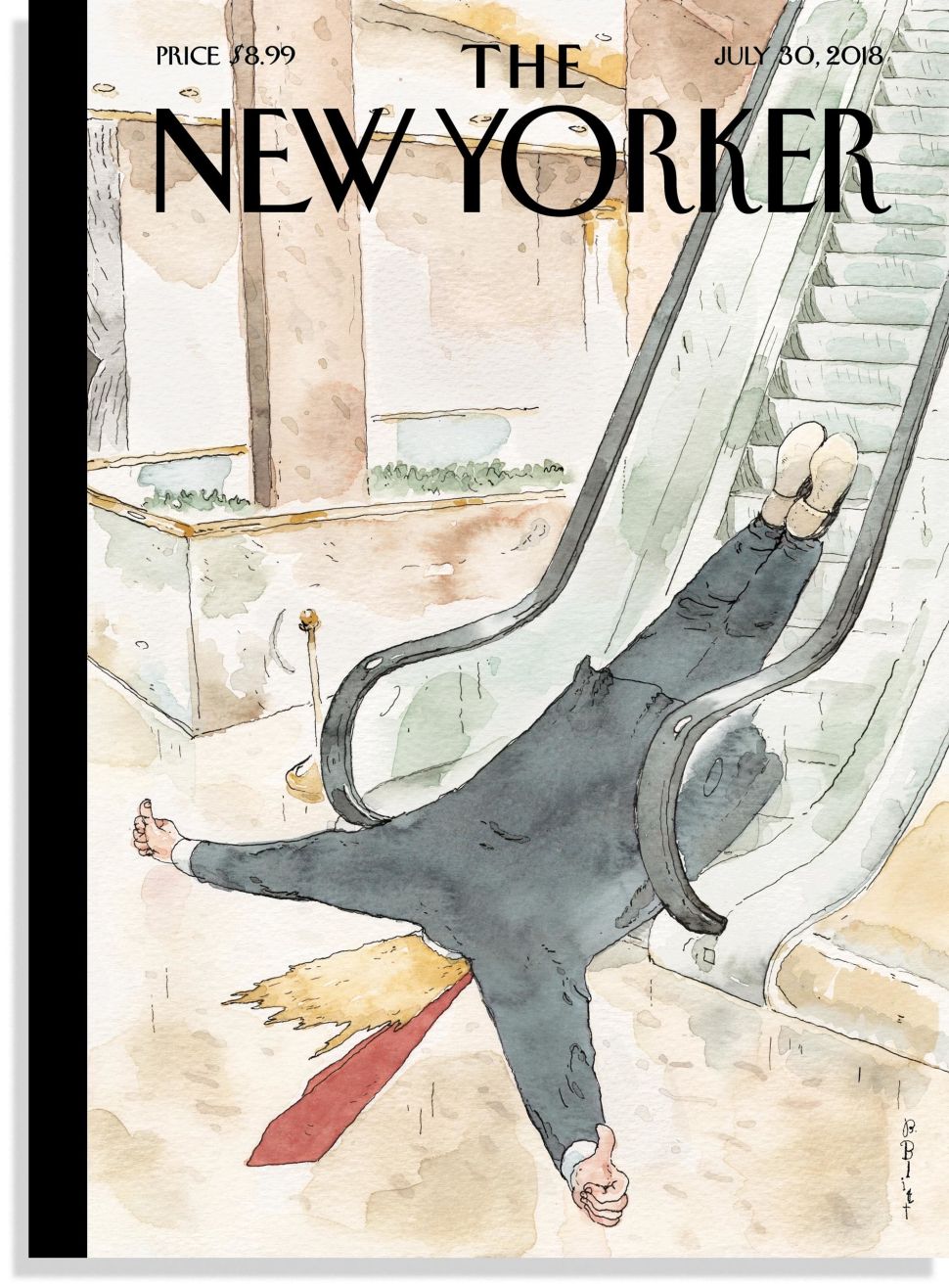 The New Yorker's "Thumbs-Up" cover featuring President Donald Trump.